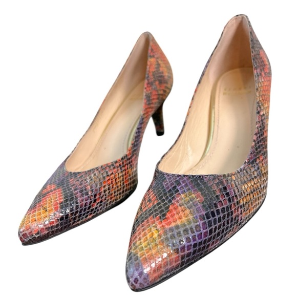 Stuart Weitzman Python Print Heels Size 7 | Vibrant & Unique - Picture 4 of 9